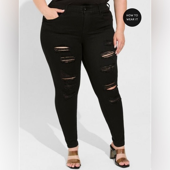 torrid Denim - Torrid | Size 22R | Bombshell Skinny High-Rise Destructed Jean | NWT
